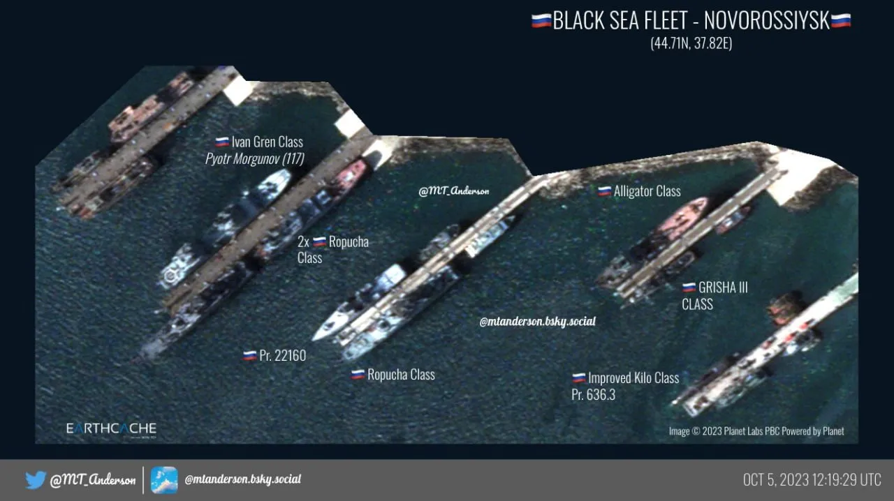 Супутникові знімки Чорноморського флоту