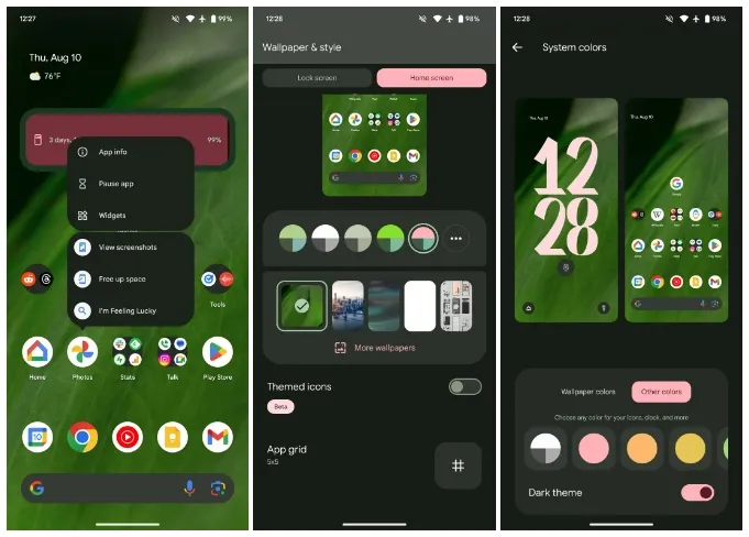 Нове контексте меню програм і екран налаштувань екранів блокування та робочого столу Нове контексте меню програм і екран налаштувань екранів блокування та робочого столу