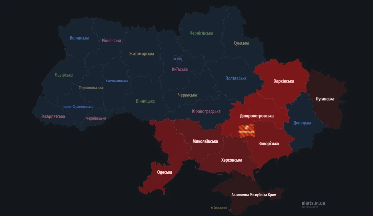 карта повітряних тривог карта повітряних тривог