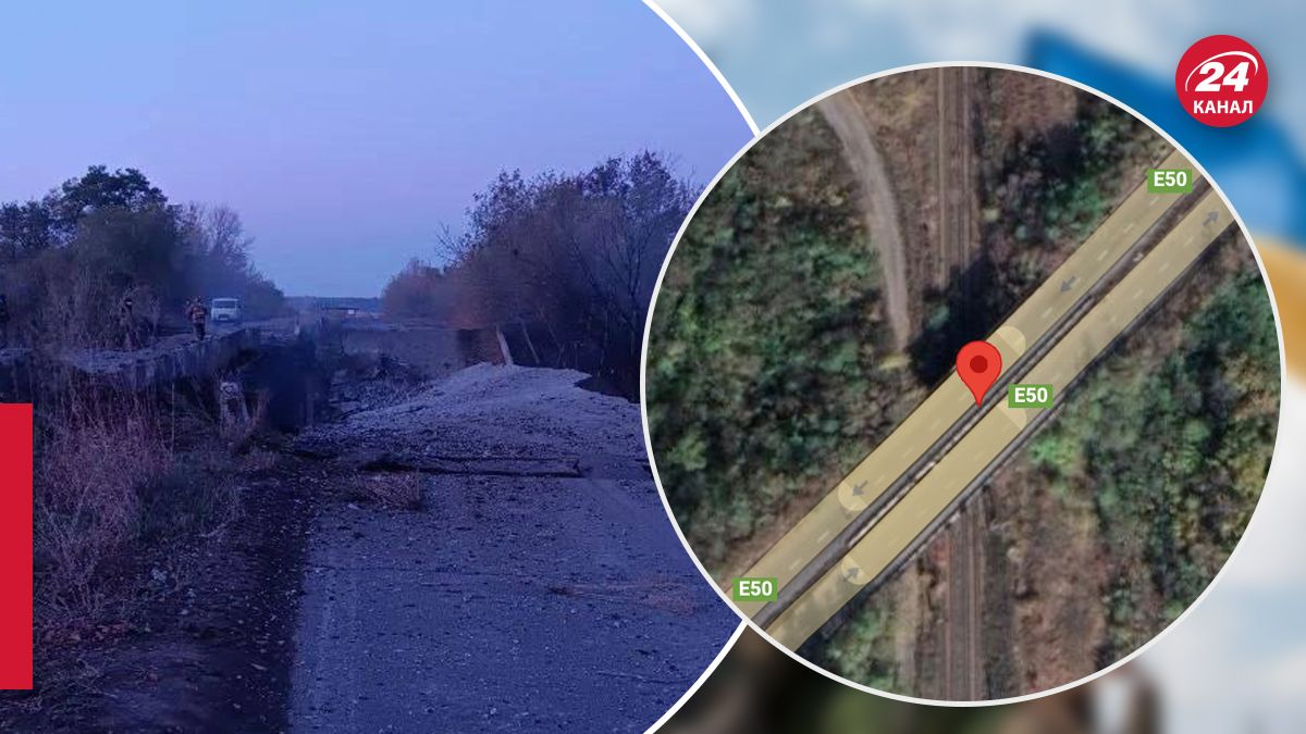 Розташування мосту на Донбасі, який знищили ЗСУ - 24 Канал Розташування мосту на Донбасі, який знищили ЗСУ - 24 Канал