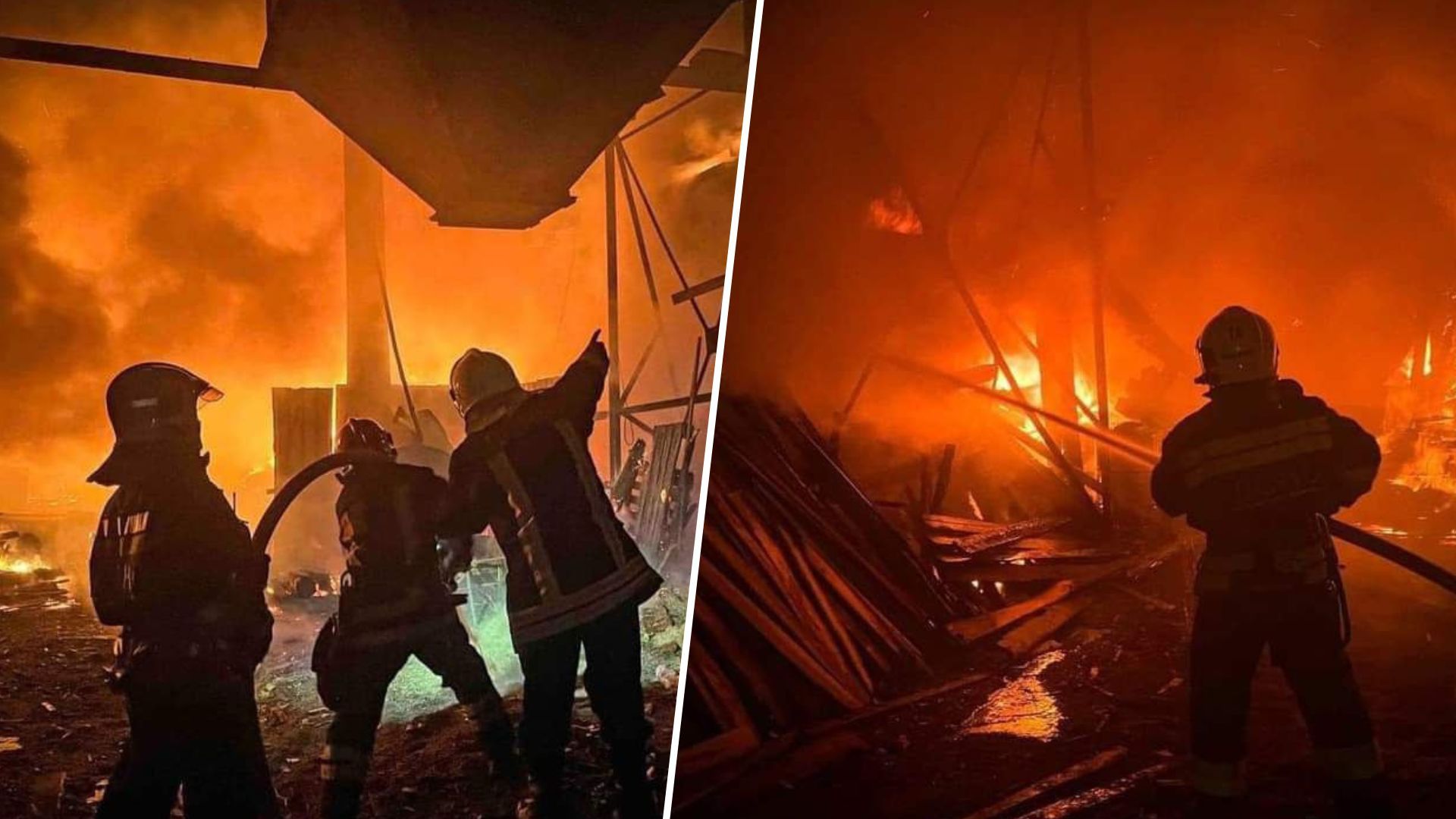 У Київській області сталася пожежа у виробничо-складському приміщенні