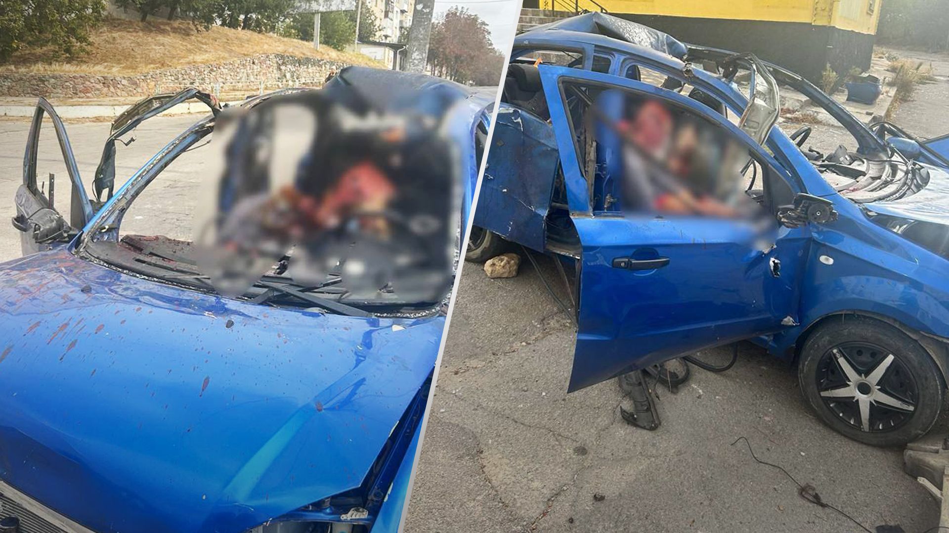 Росіяни дроном атакували авто подружжя у Бериславі 