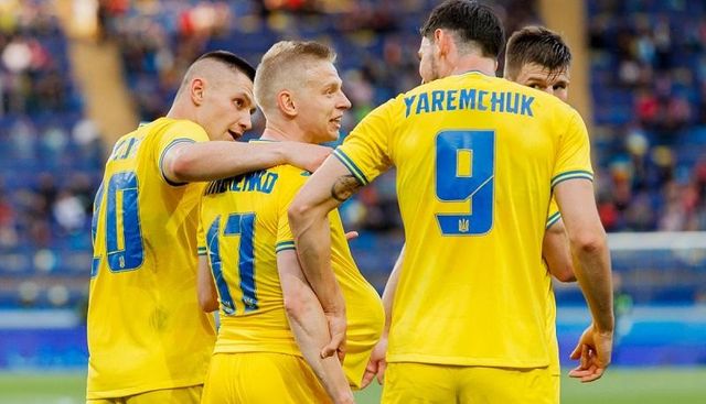 The Ukrainian National Football Team Takes on North Macedonia in Euro 2024 Qualifying Match