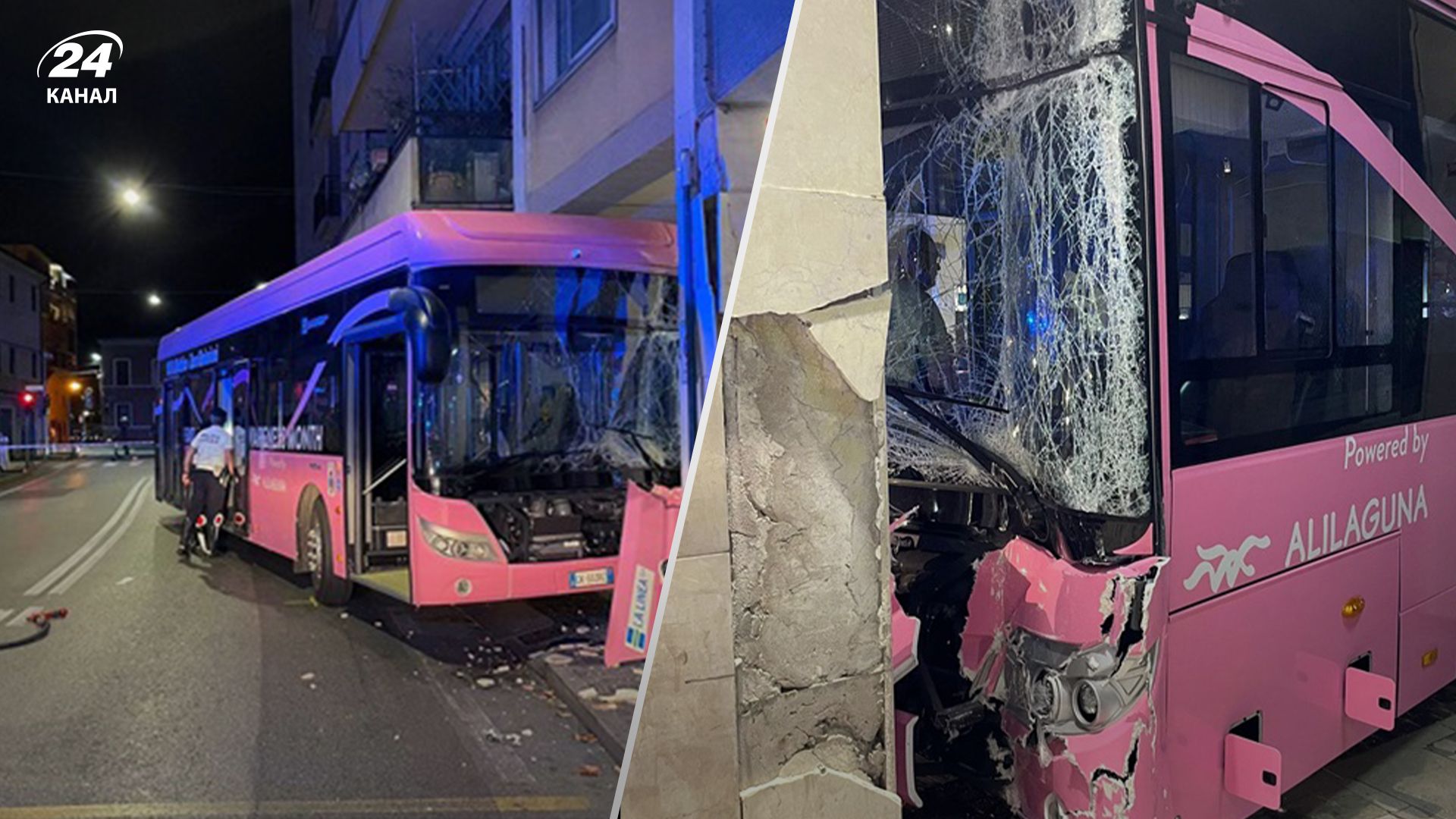 В Венеции вторично через месяц произошла авария с автобусом
