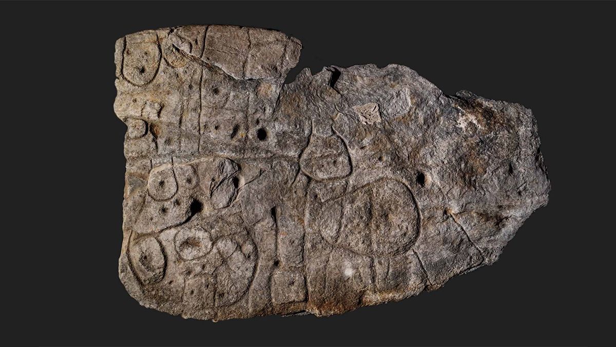 Огромный камень с гравировкой на самом деле показывает карту местности Огромный камень с гравировкой на самом деле показывает карту местности