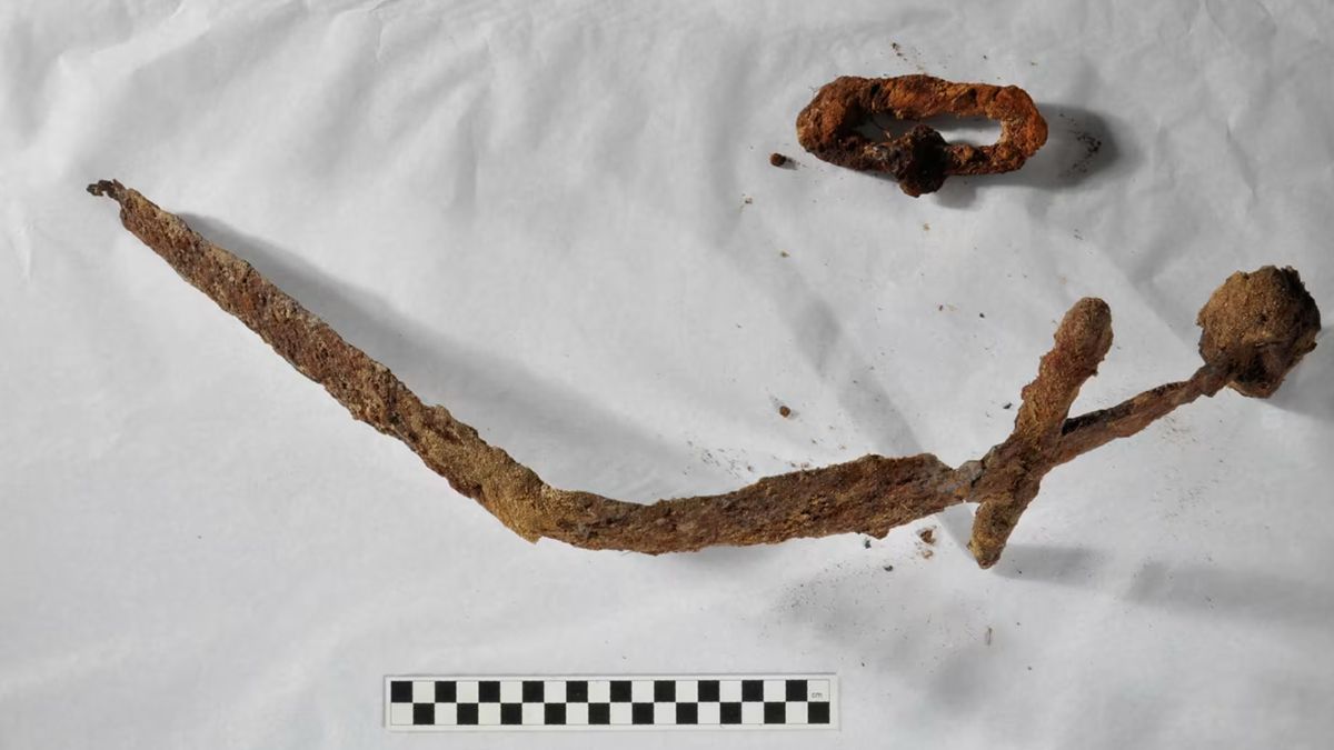 Старовинний меч часів хрестових походів знайшли закопаним у землю