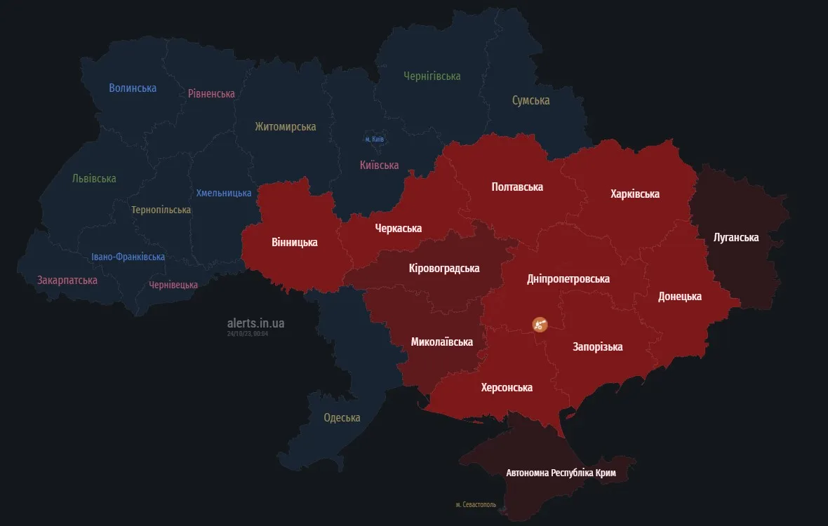 карта тривога карта тривога