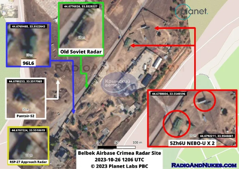 На аэродроме под Севастополем россияне разместили системы ПВО и РЛК: спутниковые снимки