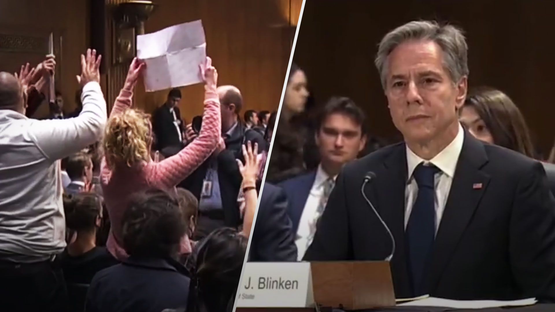 В Конгрессе демонстранты призвали Блинкена остановить огонь в Газе - 24 Канал В Конгрессе демонстранты призвали Блинкена остановить огонь в Газе - 24 Канал