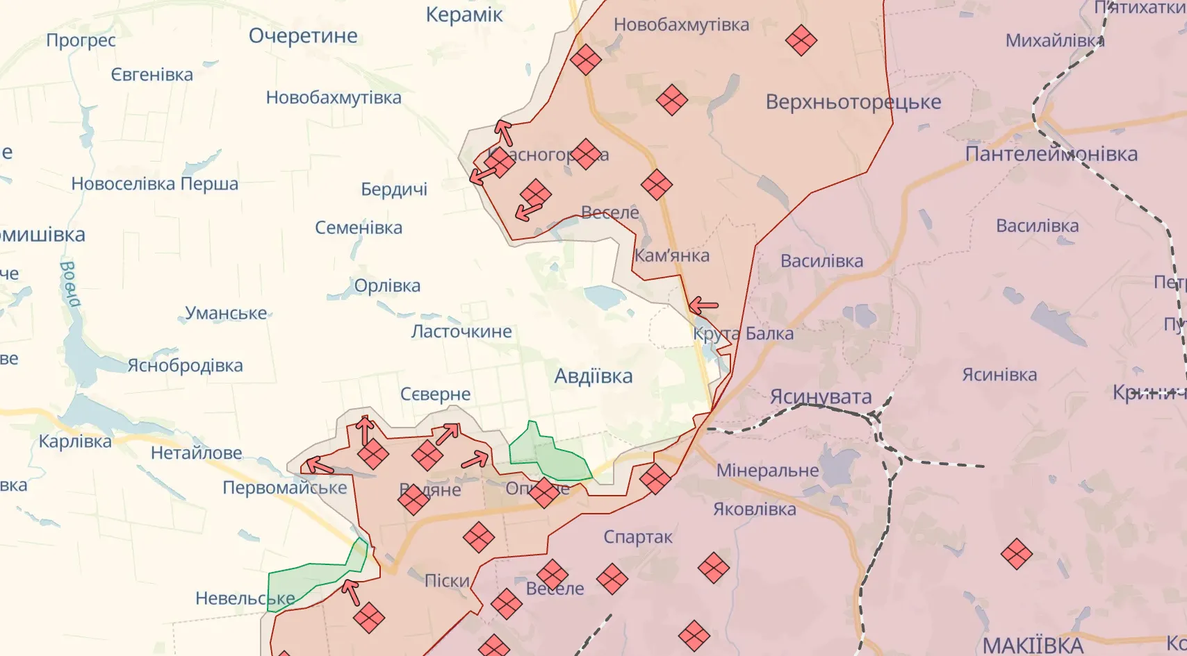 Скриншот карти DeepState Скриншот карти DeepState