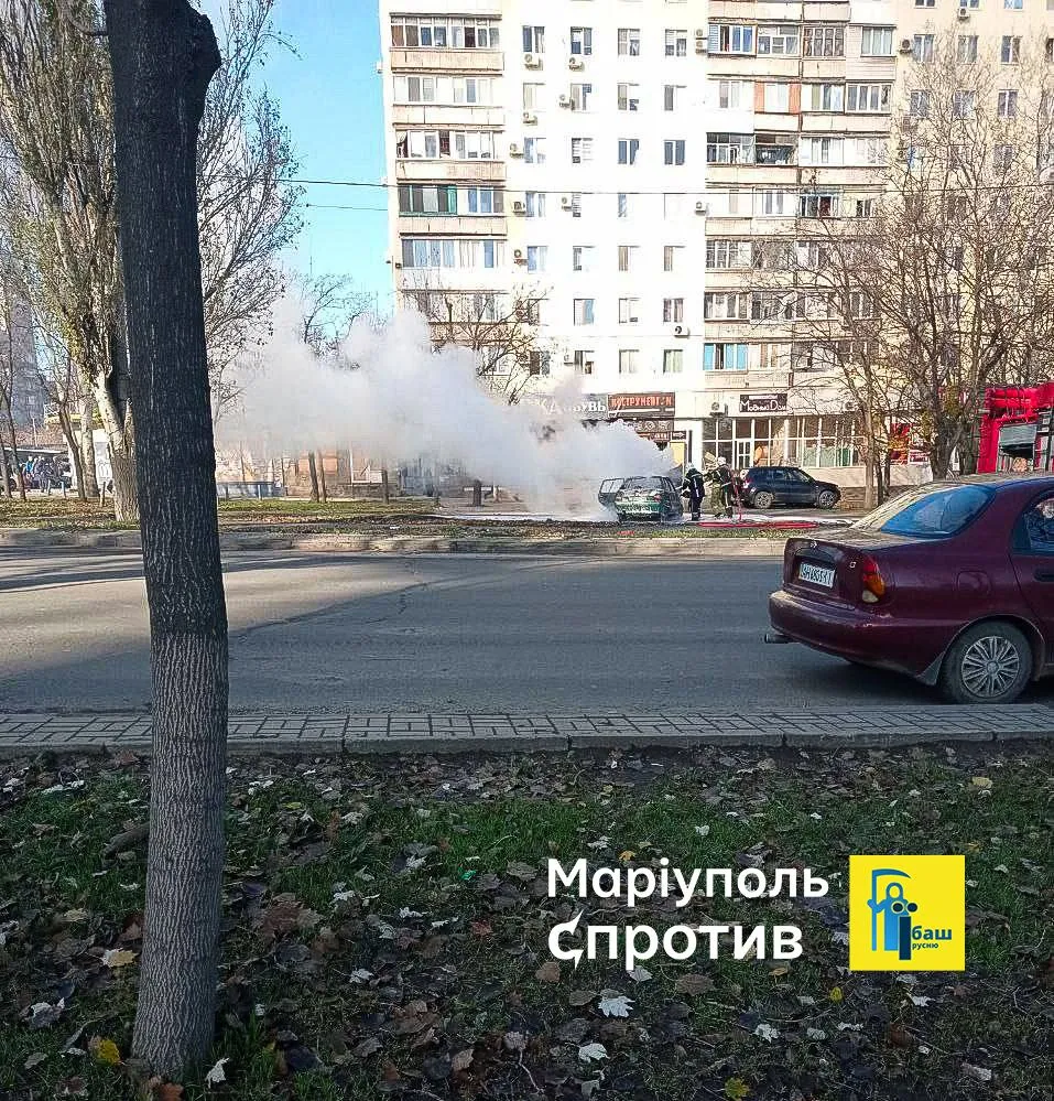У Маріуполі підірвали авто окупанта У Маріуполі підірвали авто окупанта