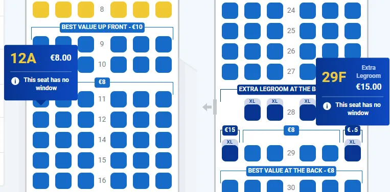 Ryanair предупреждает при бронировании мест, где нет окон Ryanair предупреждает при бронировании мест, где нет окон