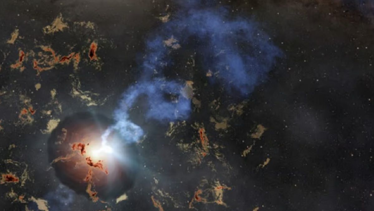 Подія AT2022tsd в уявленні художника Подія AT2022tsd в уявленні художника