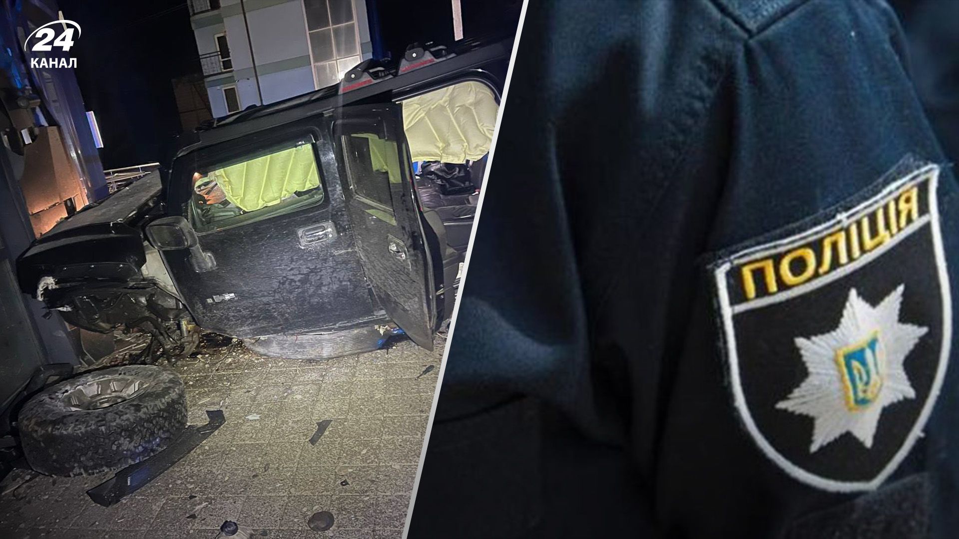 В Киевской области Hummer врезался в дом