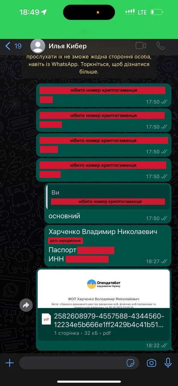 На Харченко якобы подали заявление в киберполицию