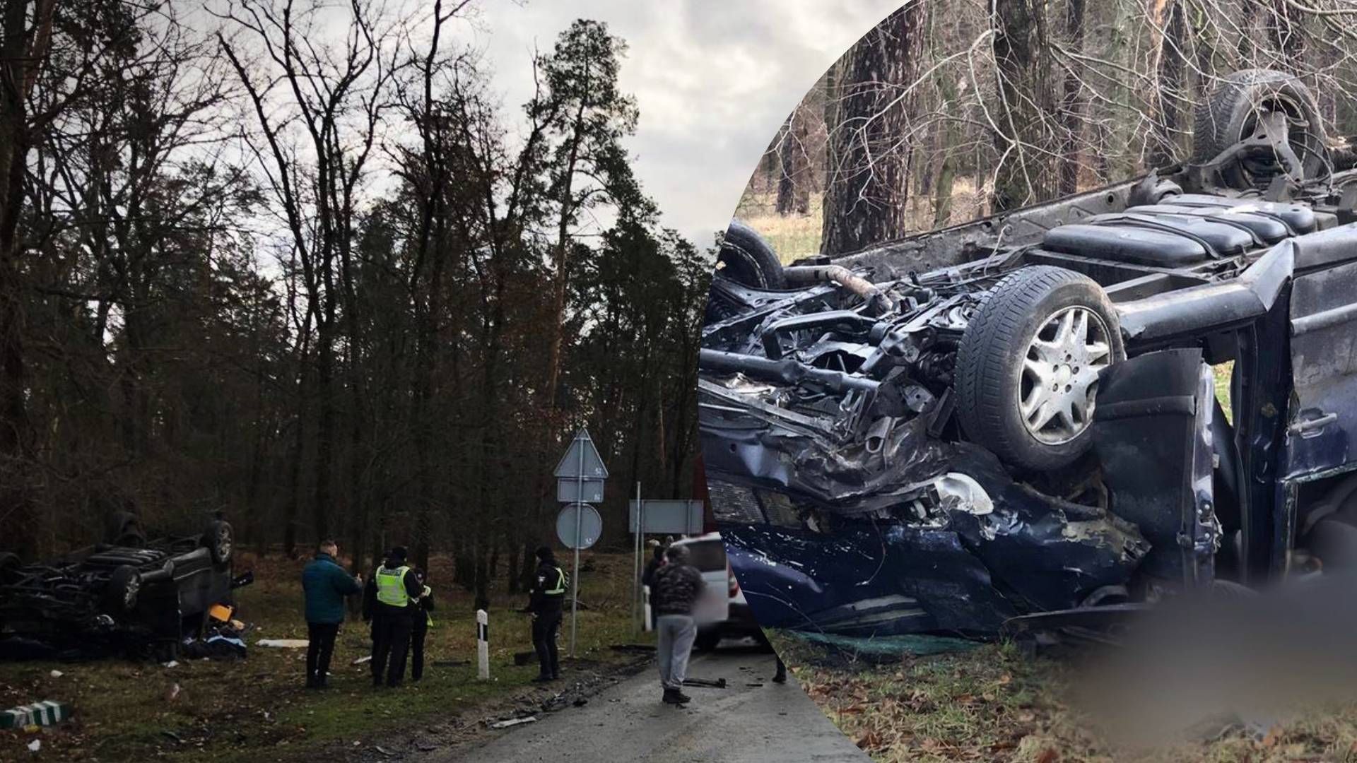 Вблизи Ирпеня столкнулись два Mercedes - 24 Канал Вблизи Ирпеня столкнулись два Mercedes - 24 Канал