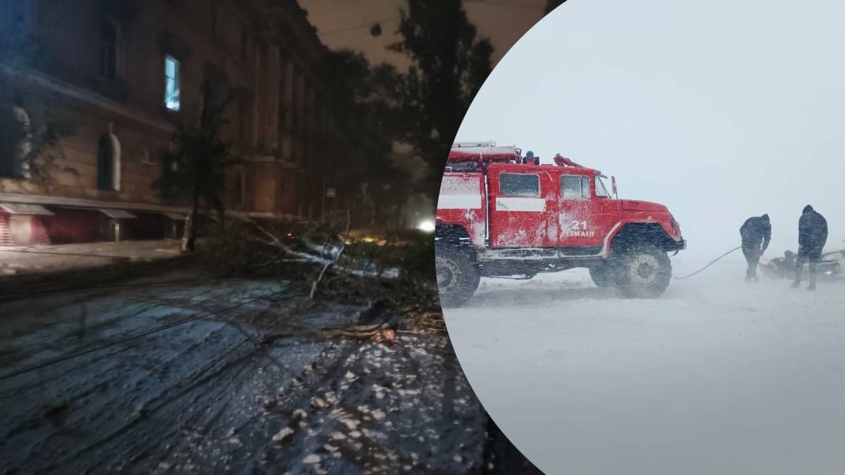 Сильный ураган порвал контактную сеть Сильный ураган порвал контактную сеть