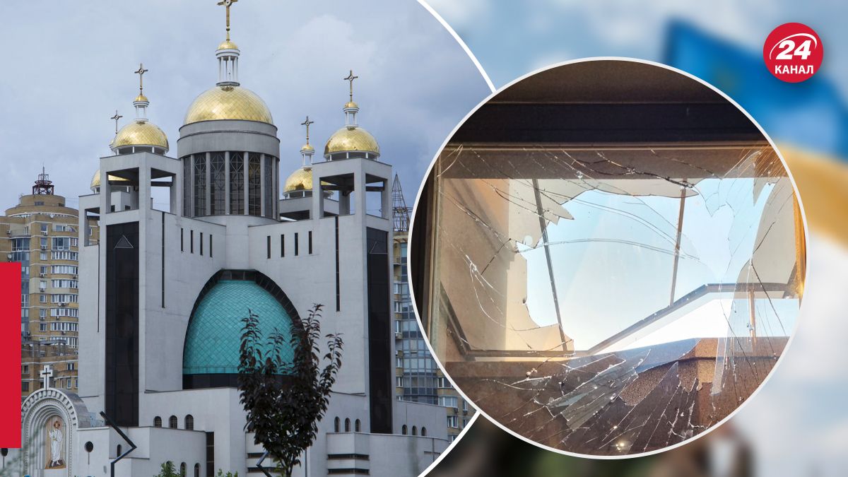 Повреждение собора в результате атаки на Киев - 24 Канал