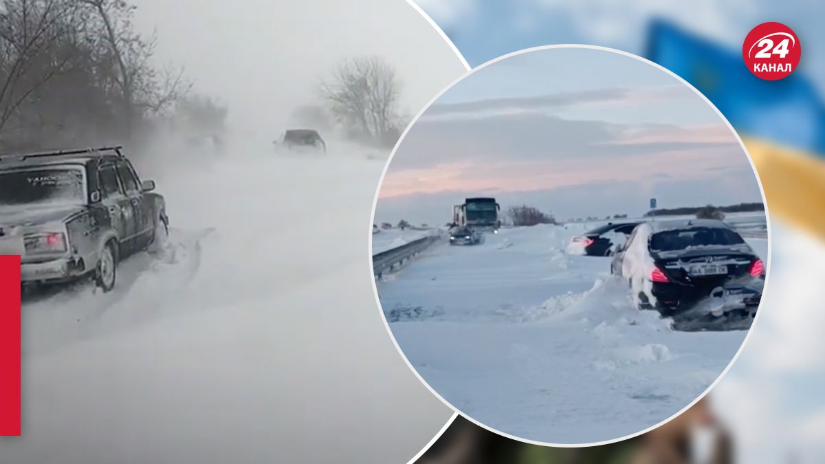 В Одесской области снег покрыл дороги - 24 Канал