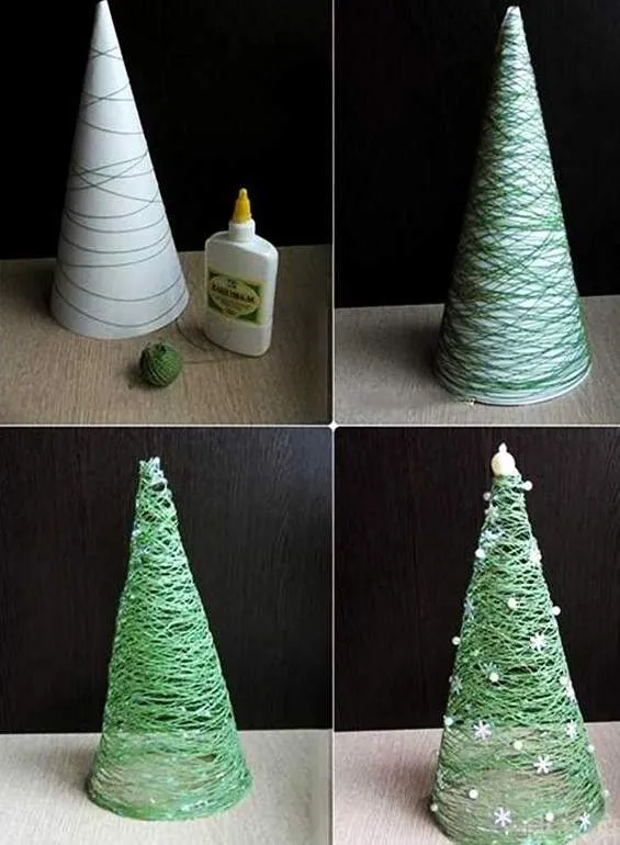 Елка из нитей Елка из нитей