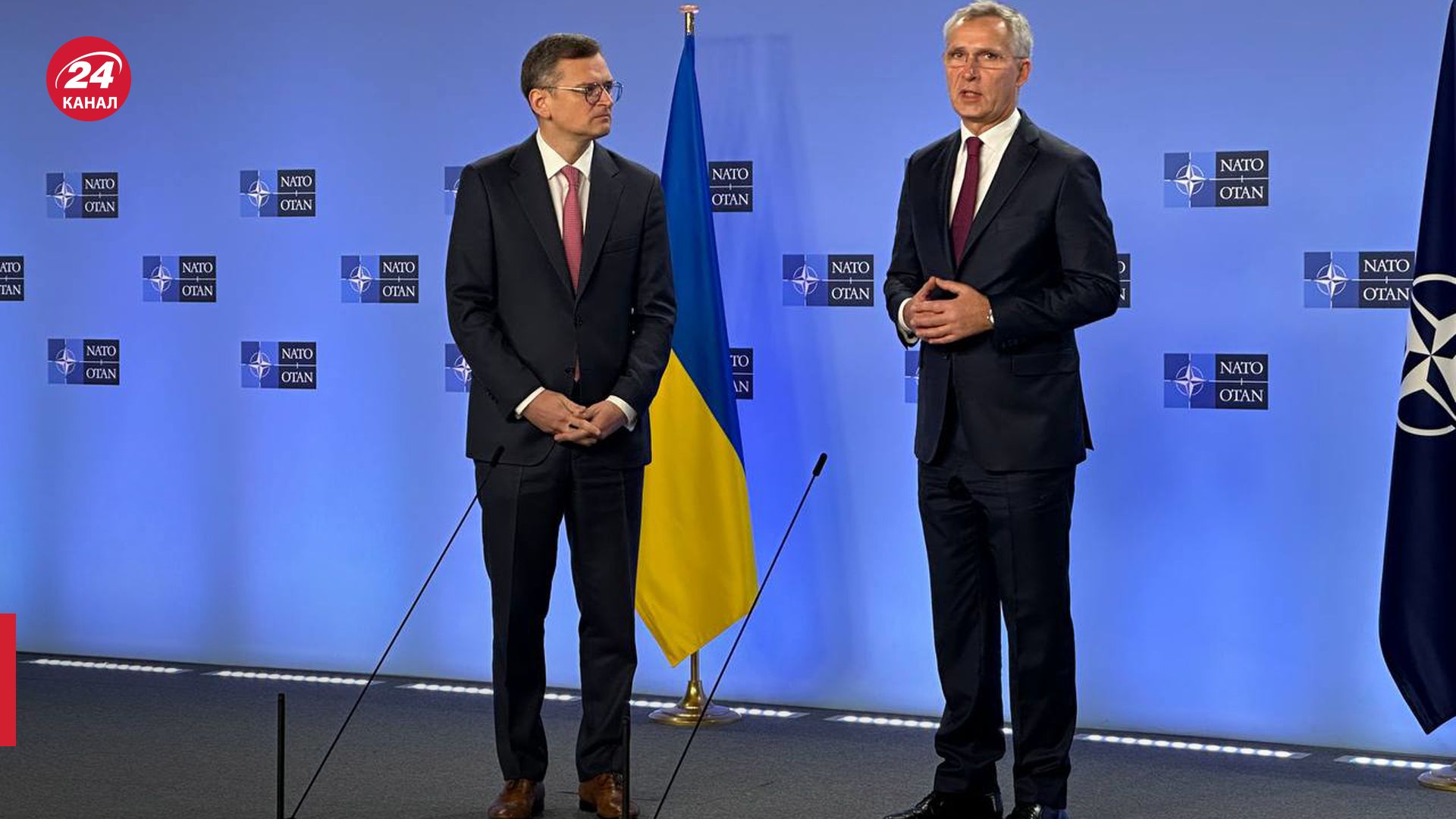 Есн Столтенберг и Кулеба на саммите Совета Украина-НАТО