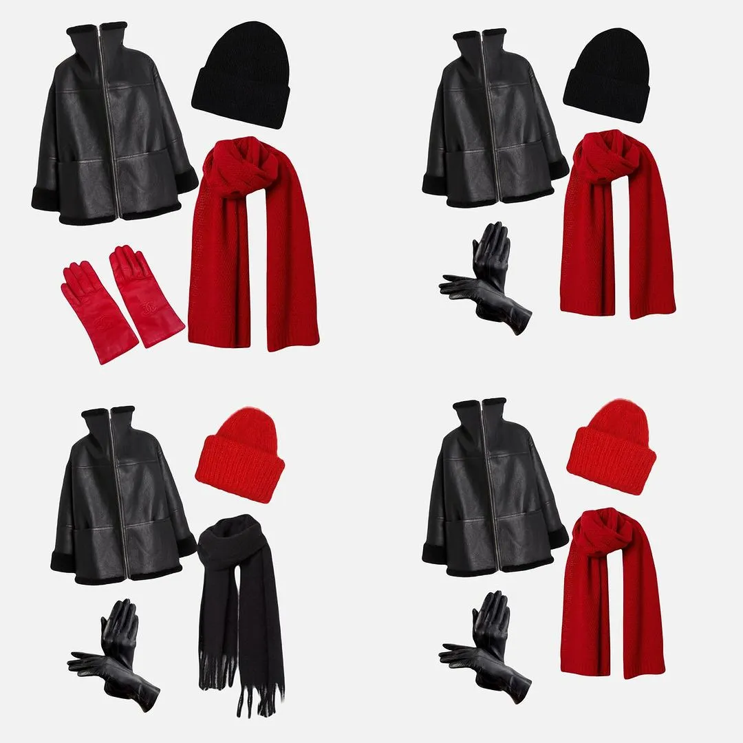 Варіанти поєднання шапки, шарфа і рукавиць / Фото Олена Шевченко Варіанти поєднання шапки, шарфа і рукавиць / Фото Олена Шевченко