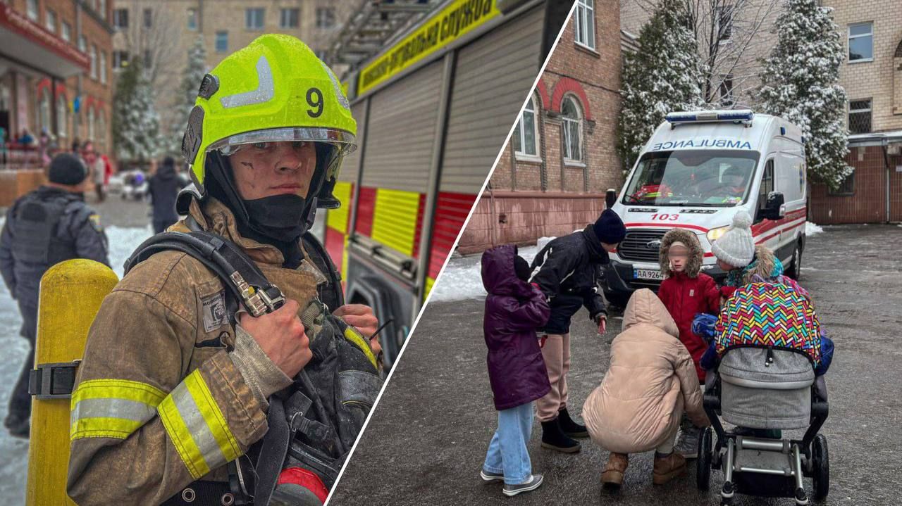 В Святошенском районе Киева горела школа