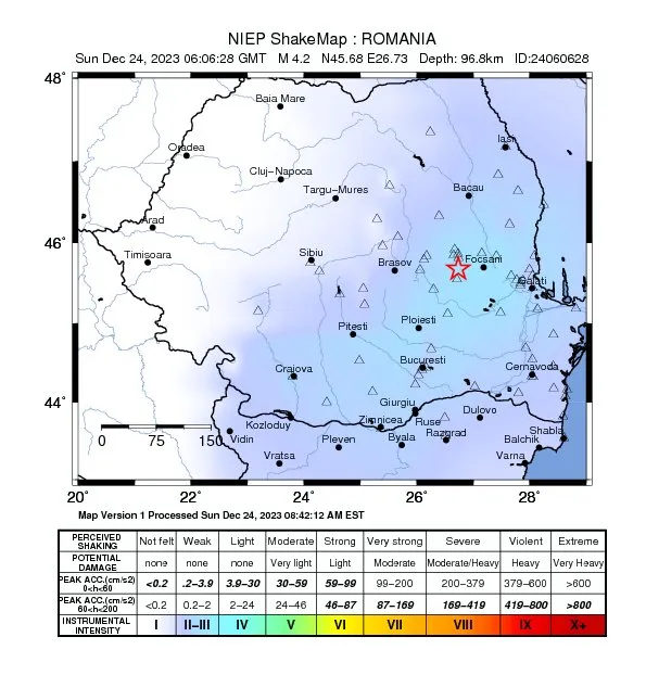 Землетрус в Румунії 24 грудня 2023 року 