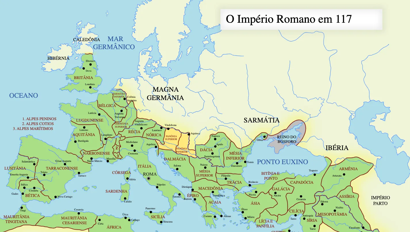 историческая карта Римской империи