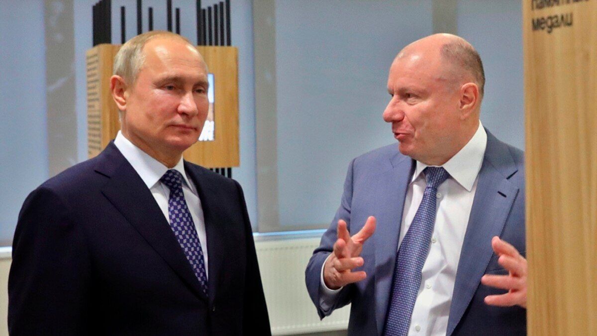 Найбагатший російський бізнесмен Владімір Потанін з Владіміром Путіним