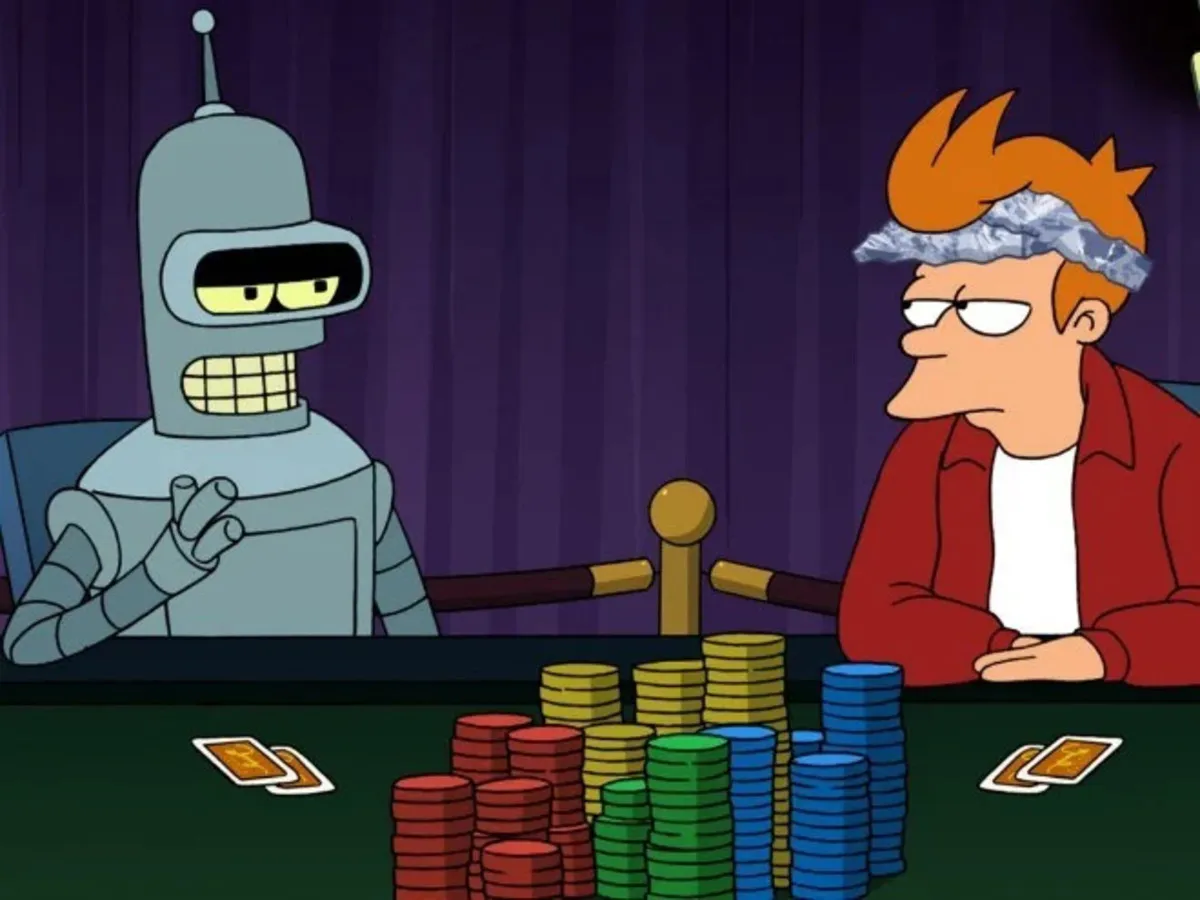 Бендер и Фрай играют в покер