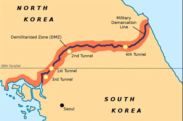 Лінія КНДР і Південна Корея 
