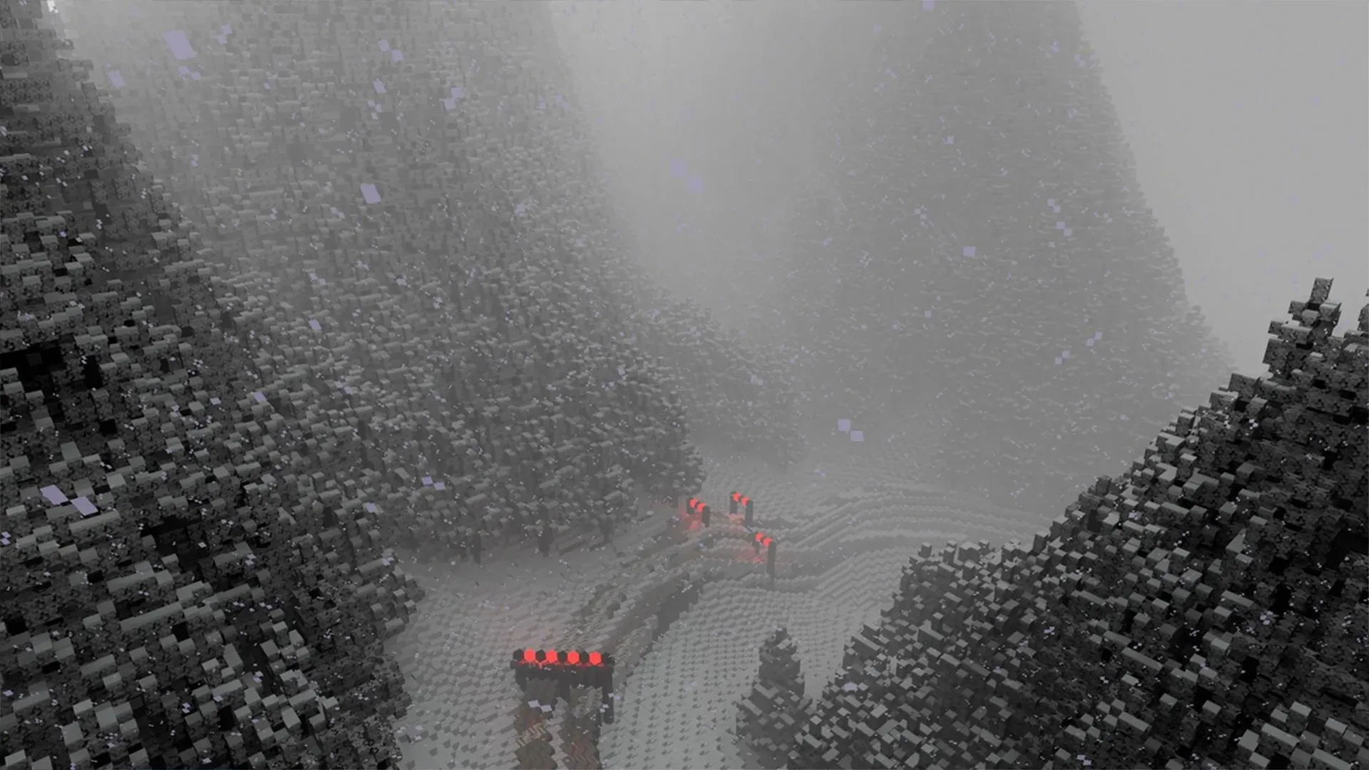 Зимовий пейзаж у Minecraft