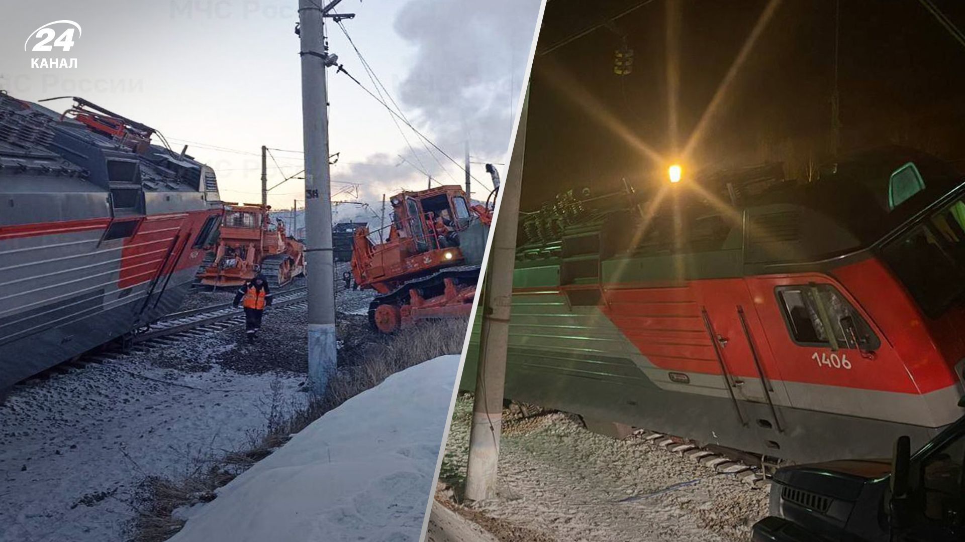 В России с рельсов сошли 14 грузовых вагонов – 24 Канал