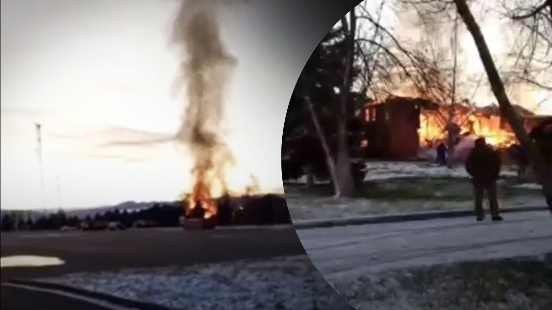 В Чечне сгорел штаб 70-го гвардейского мотострелкового полка - видео пожара  в Шале - 24 Канал