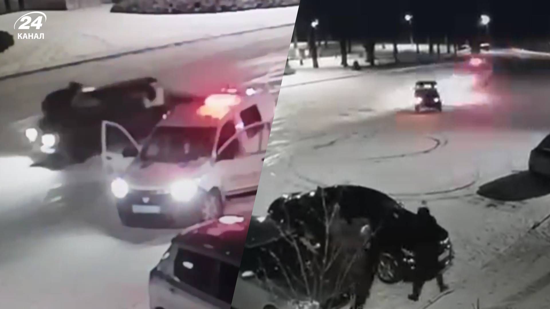 В Киеве мужчина наехал на полицейского В Киеве мужчина наехал на полицейского