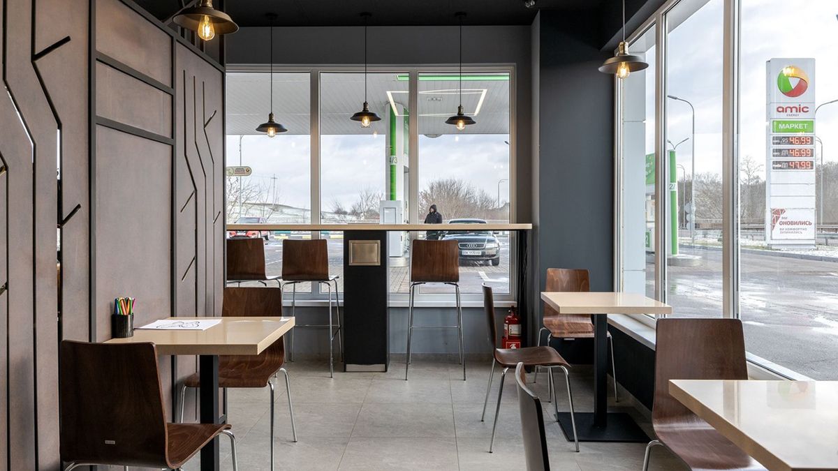 AMIC ENERGY обновила интерьер АЗС в стиле loft AMIC ENERGY обновила интерьер АЗС в стиле loft