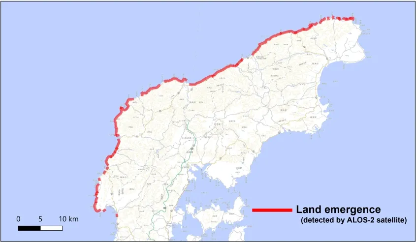 Появление новой суши вдоль побережья Появление новой суши вдоль побережья