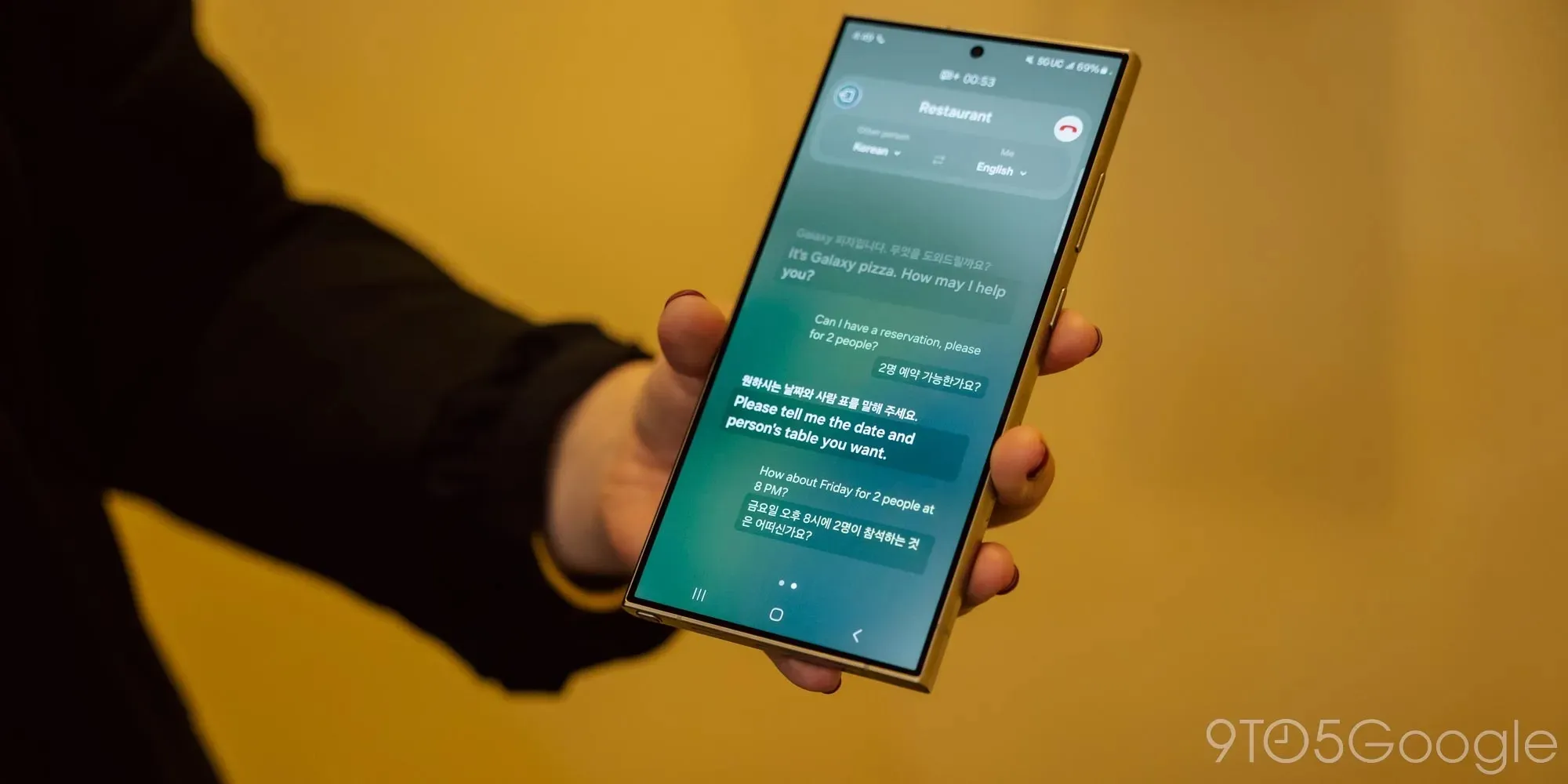 Пример работы функции перевода голосовых звонков в реальном времени Пример работы функции перевода голосовых звонков в реальном времени