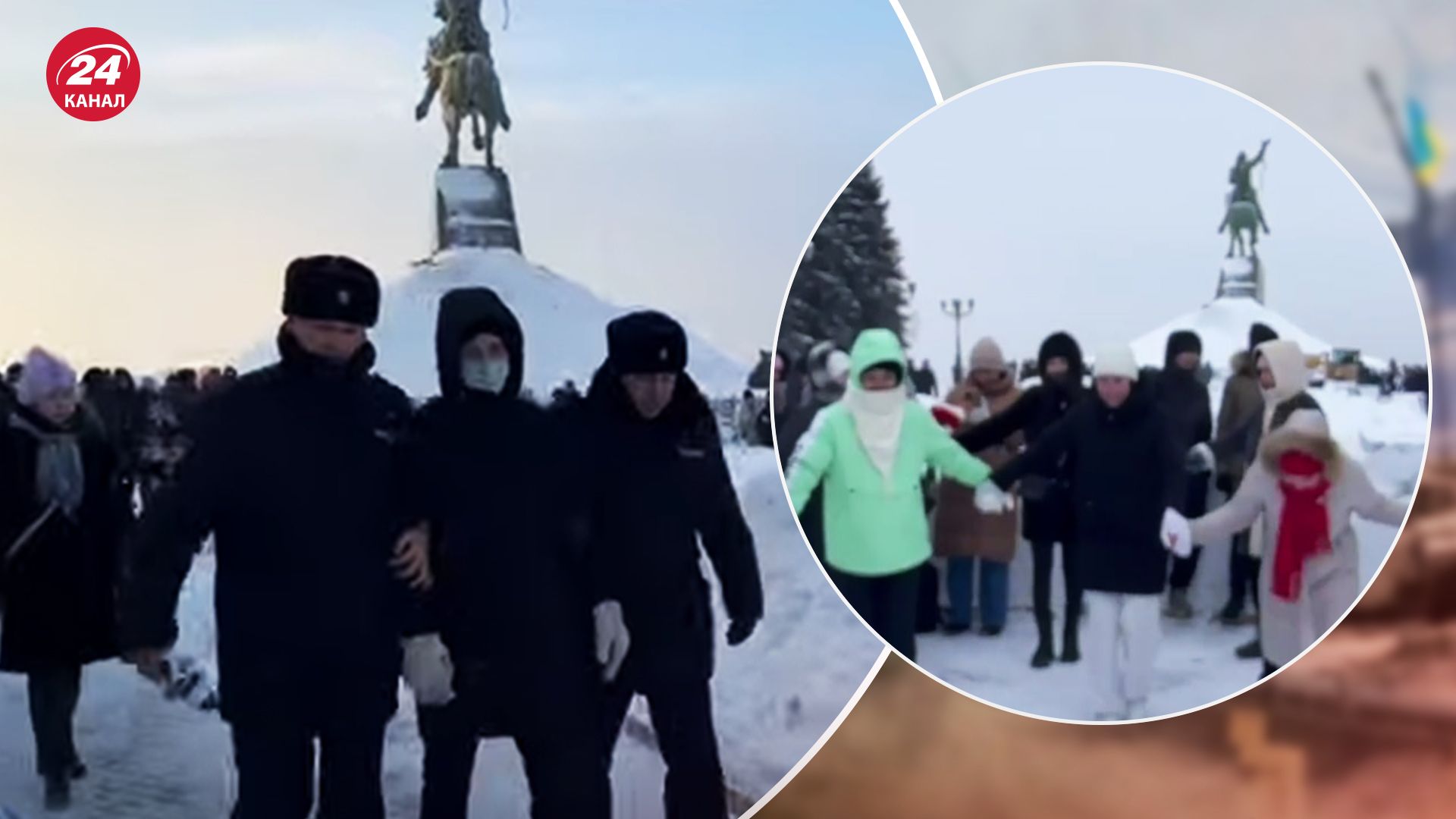 Во время протестов в Уфе люди танцевали, но их все равно задержали Во время протестов в Уфе люди танцевали, но их все равно задержали