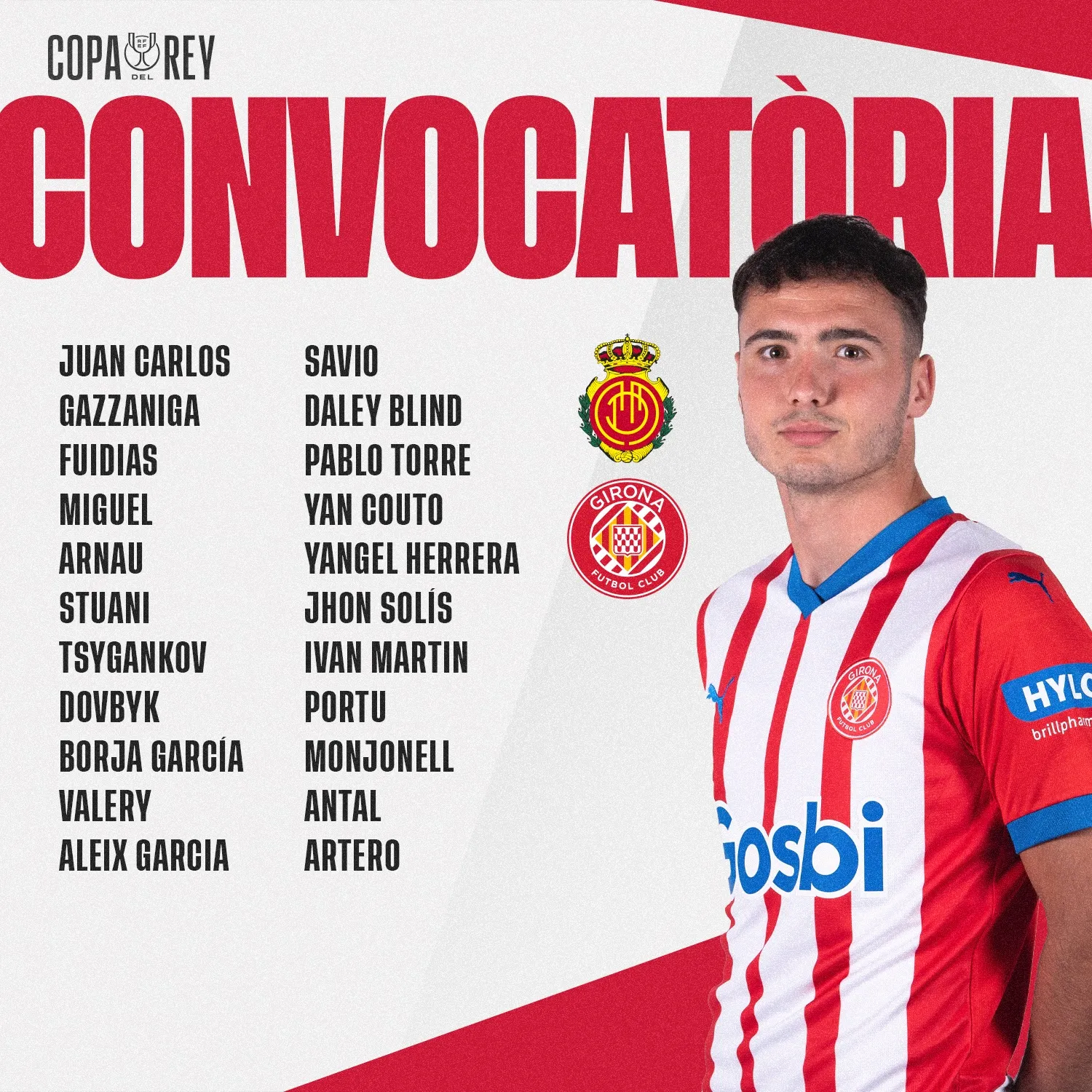 Заявка Жирона на Кубок Короля проти Мальорки Заявка Жирона на Кубок Короля проти Мальорки