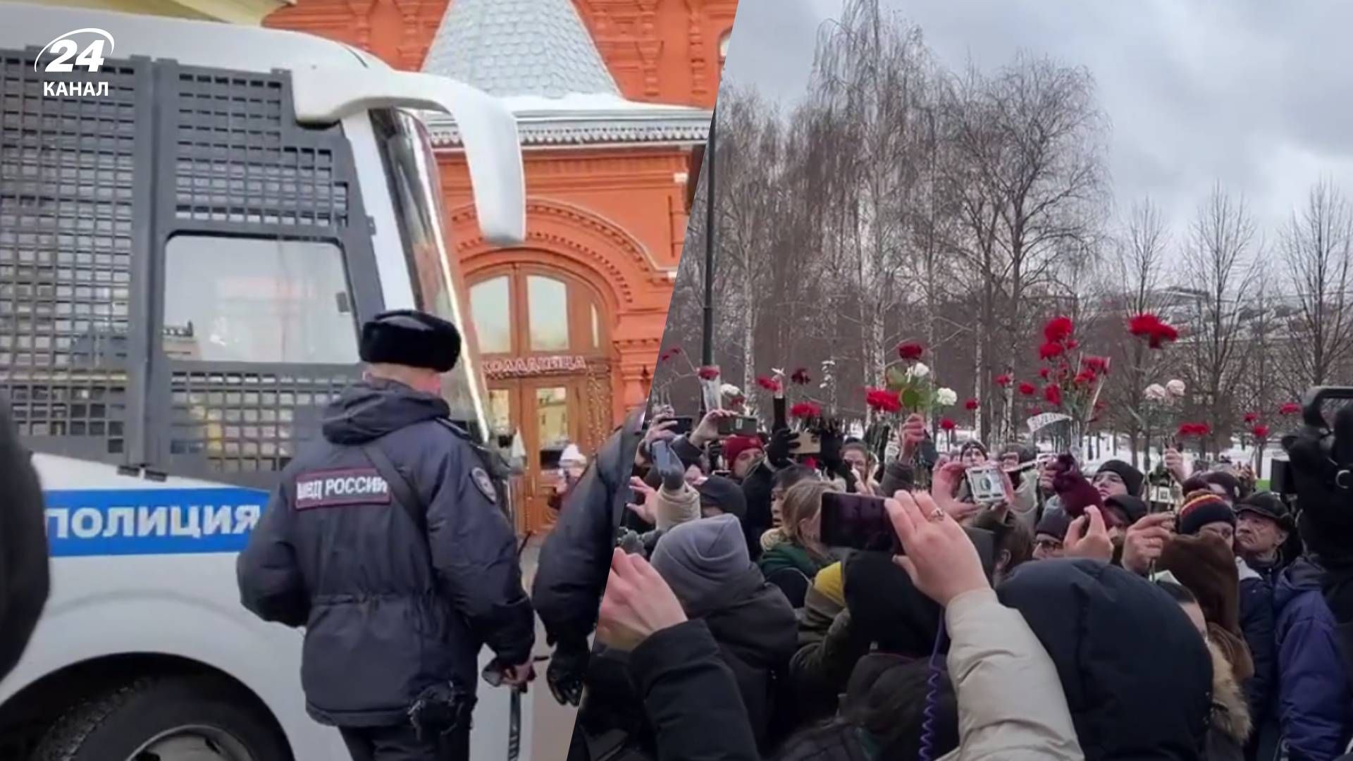 У Москві на акції протесту пакували журналістів в автозак