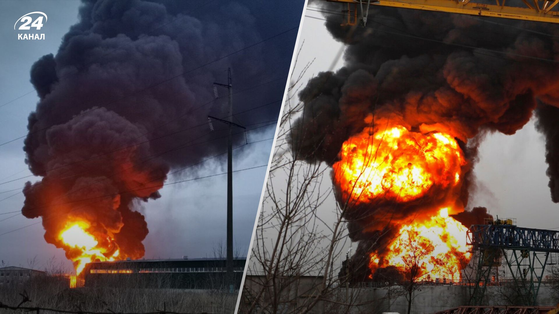 У Росії горять нафтобази після атак невідомих дронів