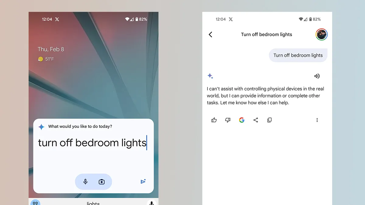 Примеры работы Google Assistant с командами умного дома