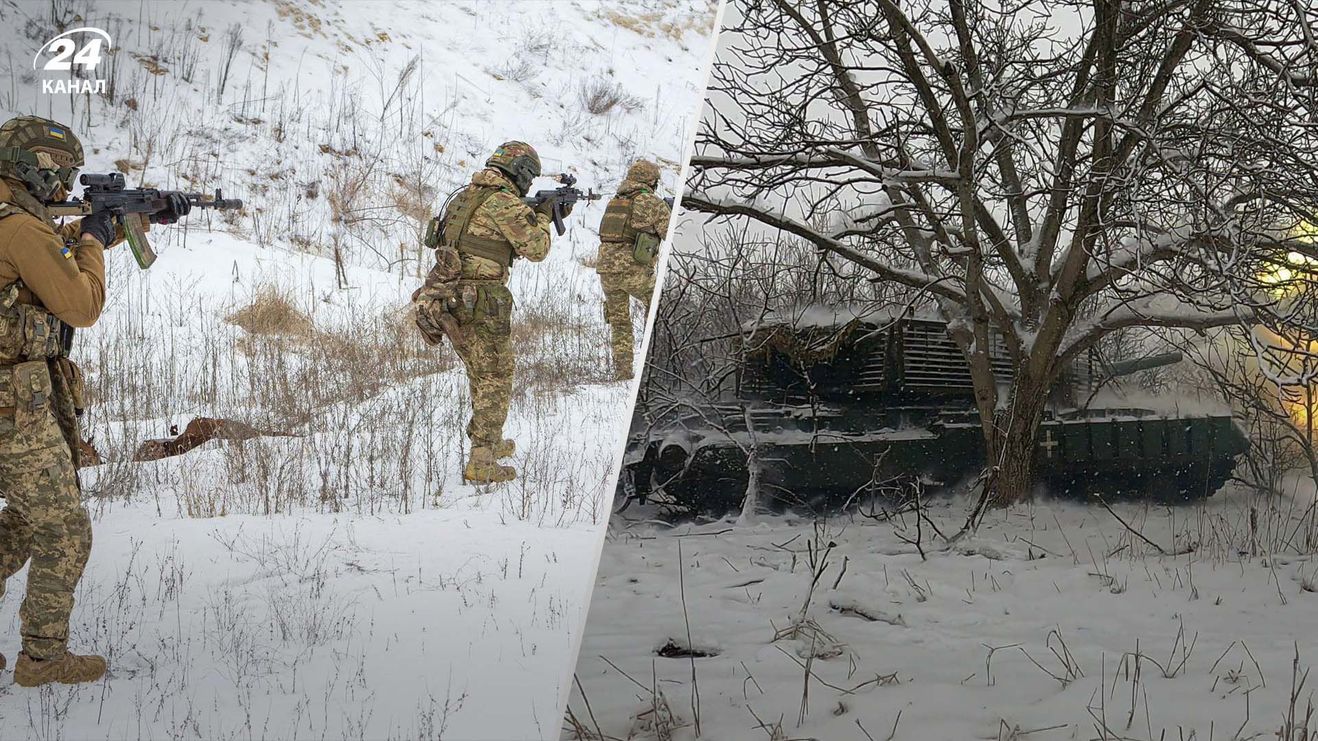 Карта бойових дій станом на 16 лютого 