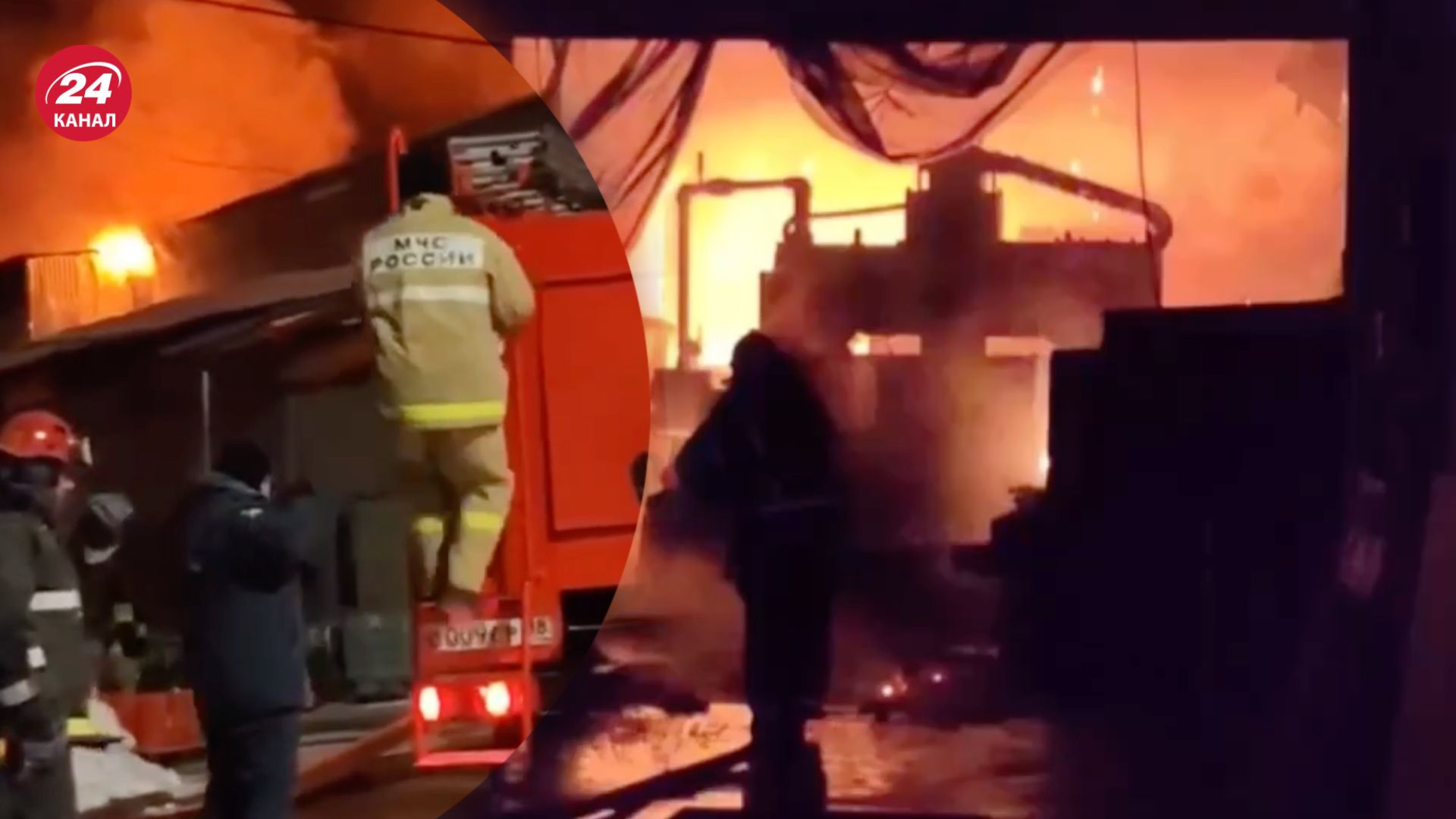 Мощный пожар вспыхнул в Ижевске