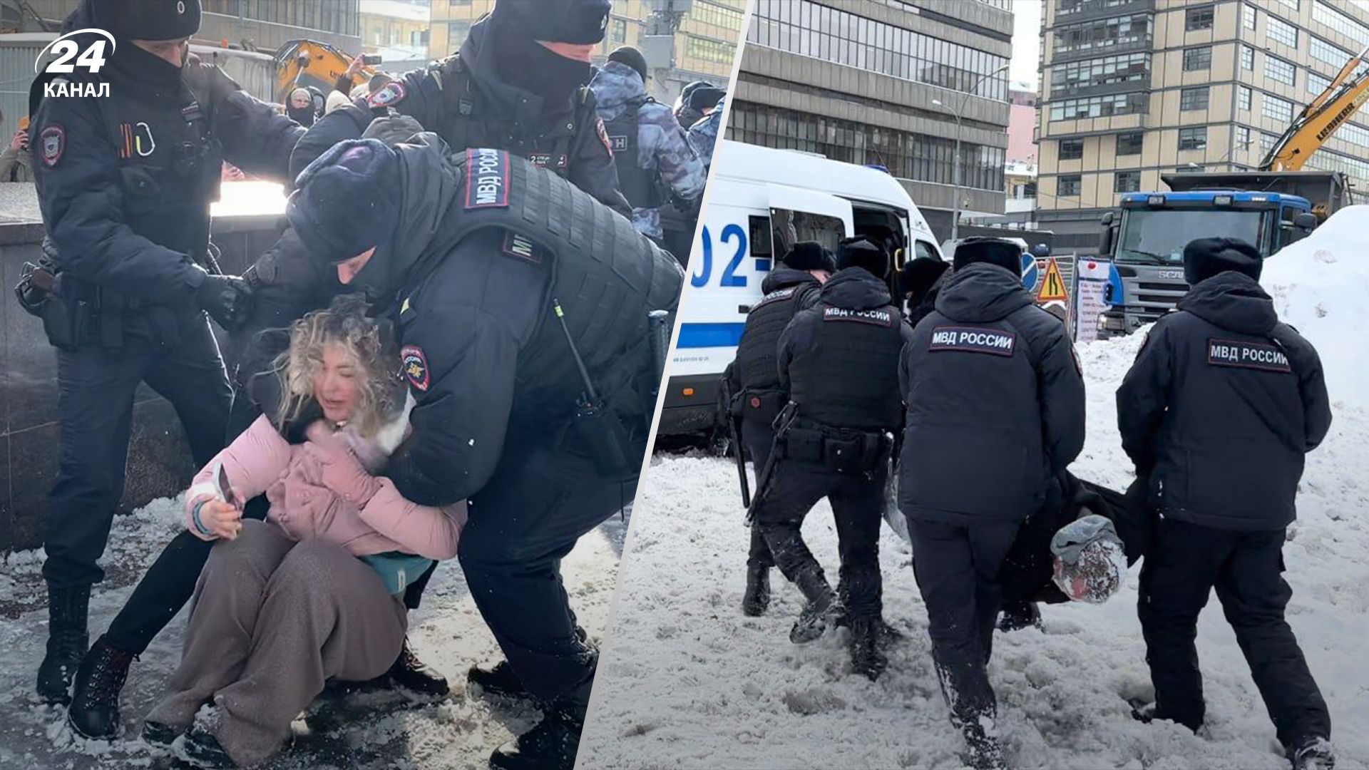 У Росії затримали сотні людей