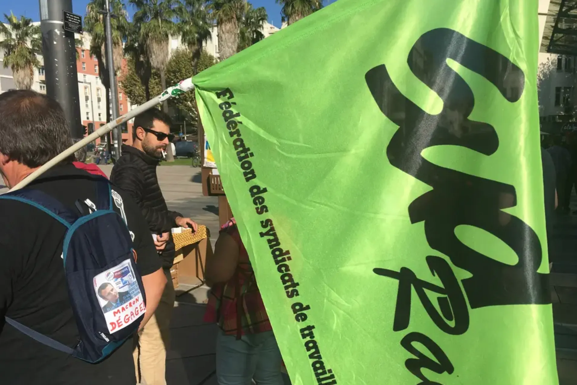 Залізничники під час попереднього страйку у Франції Залізничники під час попереднього страйку у Франції