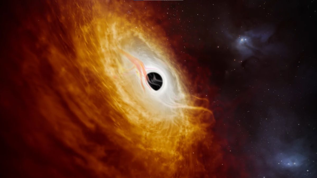 Квазар J0529-4351 (візуалізація) Квазар J0529-4351 (візуалізація)