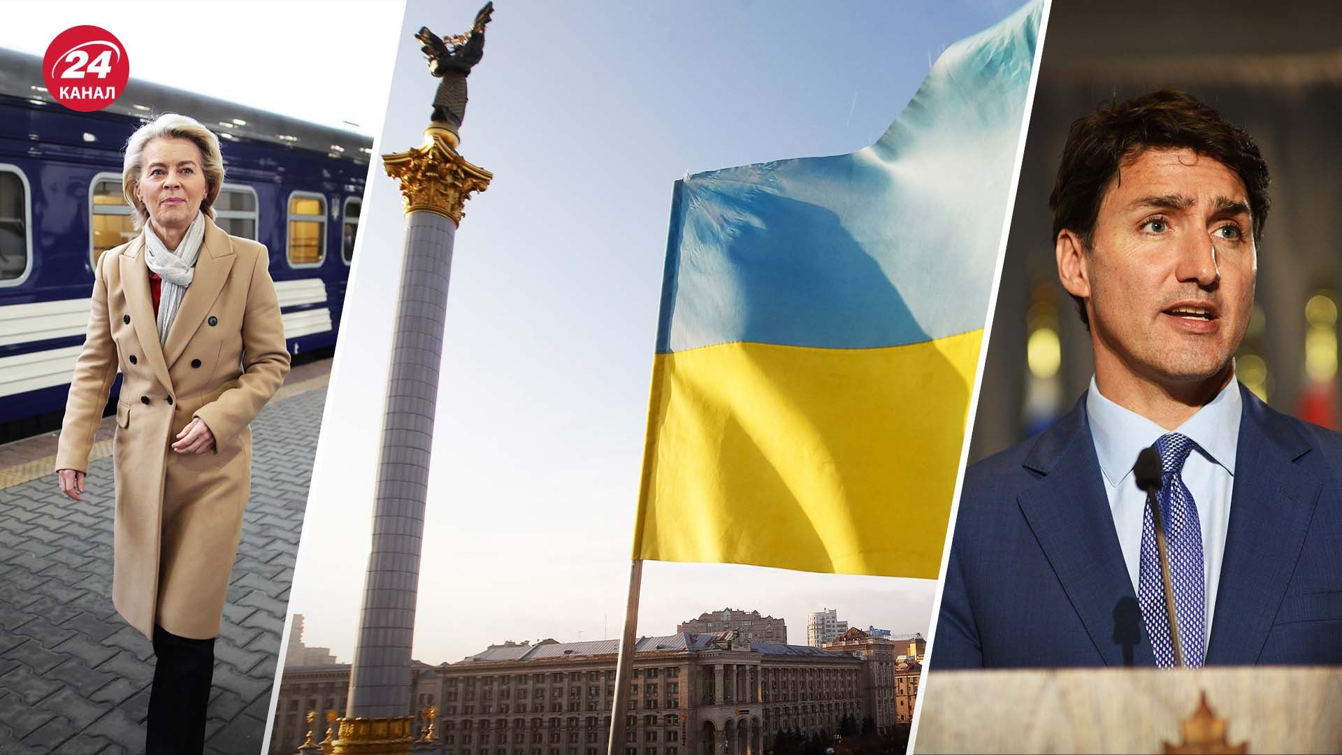 Урсула фон дер Ляєн та Трюдо прибули до Києва Урсула фон дер Ляєн та Трюдо прибули до Києва